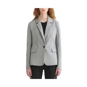 Everlane The Dream Blazer Womens XS Heather Gray Knit Pockets Preppy Career